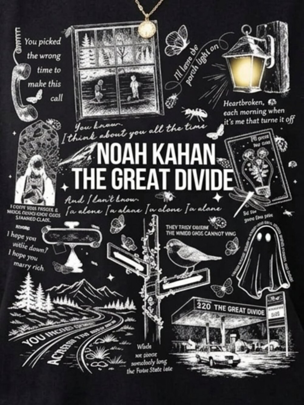 Noah Kahan The Great Divide Vintage Tour Graphic Tee Indie Folk Shirt - Picture 2 of 2